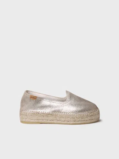 Toni Pons Closed Espadrille For Women In Suede With Jute Sole In Gold