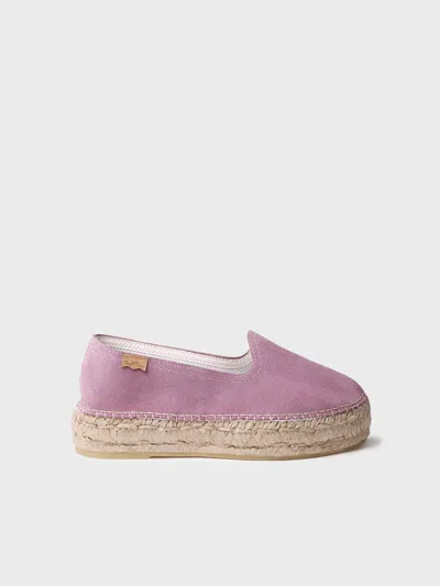 Toni Pons Closed Espadrille For Women In Suede With Jute Sole In Purple