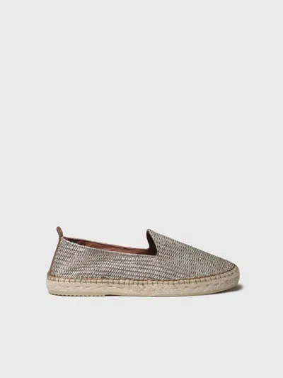 Toni Pons Closed Men's Espadrille In Raffia With Back Pull Tab | Darwin In Animal Print