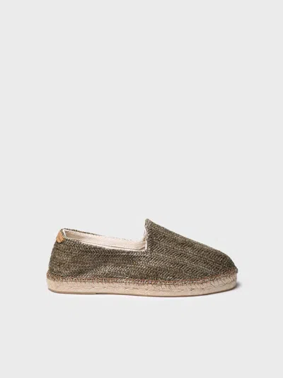 Toni Pons Closed Men's Espadrille In Raffia With Jute Sole In Brown