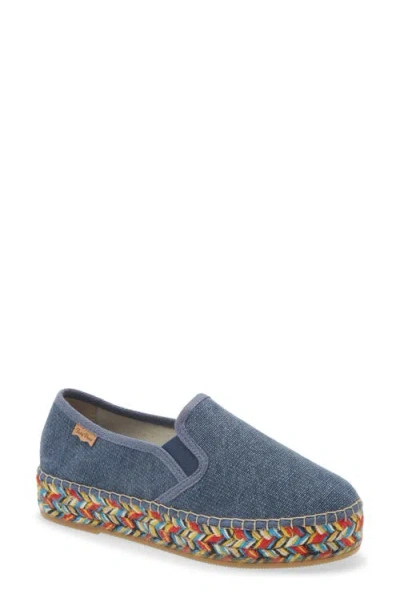 Toni Pons Fiorella Platform Espadrille In Blue