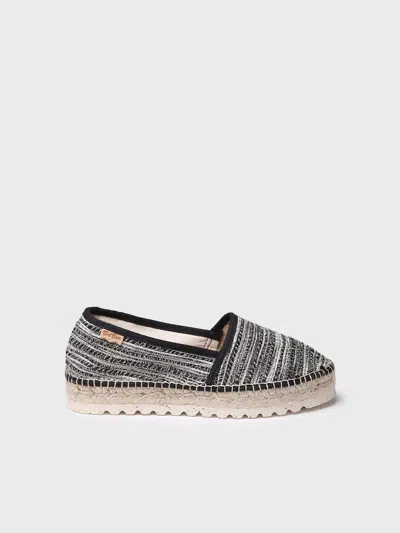 Toni Pons Flat Espadrille For Women In Glitter Fabric - Alma-cl In Black