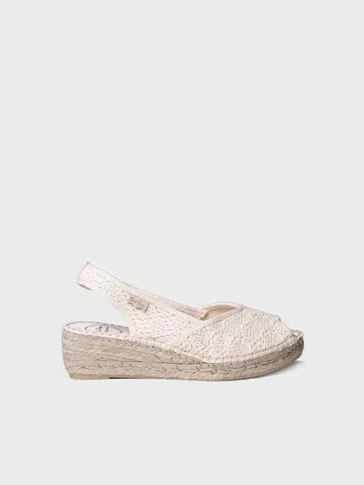 Toni Pons Jute Wedge Espadrilles Peep Toe Style - Blanca-ad In Multi
