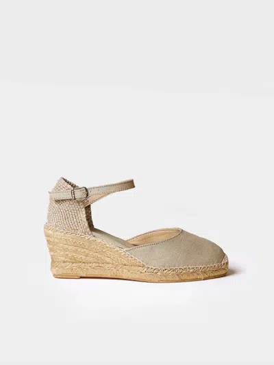 Toni Pons Jute Wedge Espadrilles With Buckle In Gray