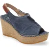 Toni Pons 'lugano' Espadrille Wedge Sandal In Navy Canvas