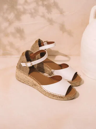 Toni Pons Open Espadrille For Women With Low Wedge - Briella-p In White