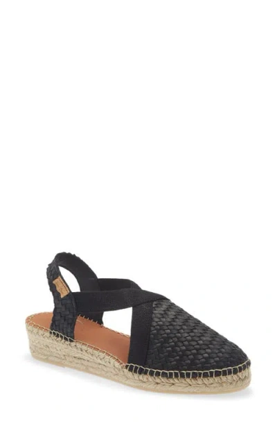 Toni Pons Siracusa Slingback Espadrille Wedge In Black