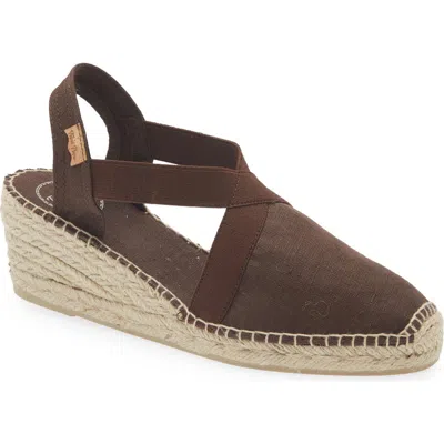 Toni Pons 'ter' Slingback Espadrille Sandal In Brown