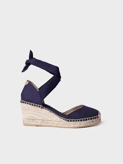 Toni Pons Wedge Espadrille With Ribbons | Julia In Blue