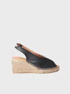 Toni Pons Wedge Espadrilles Peep Toe Style In Black