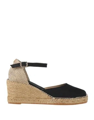 Toni Pons Lloret 5 Suede Wedge Espadrille In Black In Black