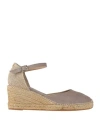 Toni Pons Woman Espadrilles Khaki Size 11 Textile Fibers In Beige