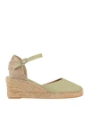 Toni Pons Woman Espadrilles Military Green Size 6 Textile Fibers