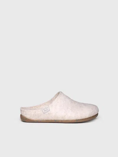 Toni Pons Women's Clog-style Slipper Made From Recycled Felt In White