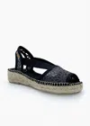 Toni Pons Estel Peep Toe Espadrille Sandal In Negre/black