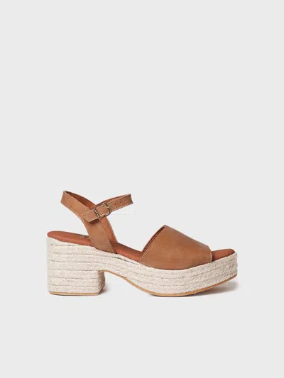 Toni Pons Women's Espadrilles With Wide Heel - Adriana In Brown