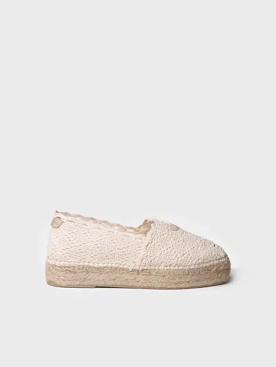 Toni Pons Women's Flat Espadrilles In Crochet - Aitana In Neutral