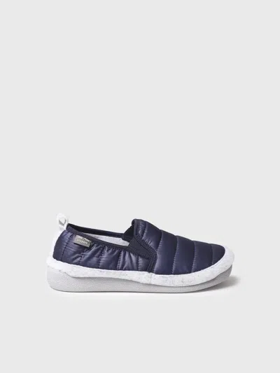 Toni Pons Women's Navy Blue Padded Fabric Slipper