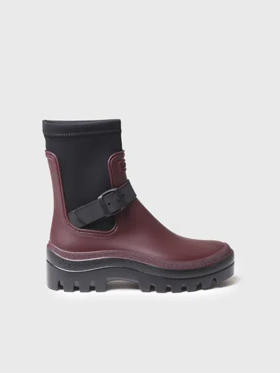 Toni Pons Women's Rain Boot With Buckle - Canby In Burgundy