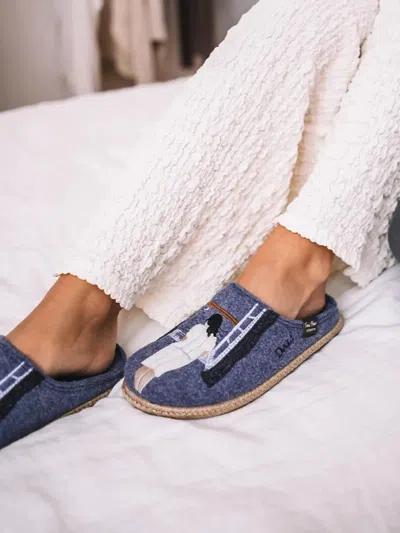 Toni Pons Women's Slippers Inspired By Salvador Dalí's Work - Cadaques In Blue