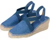 Toni Pons Women Ter Wedge Sandal In Denim In Multi