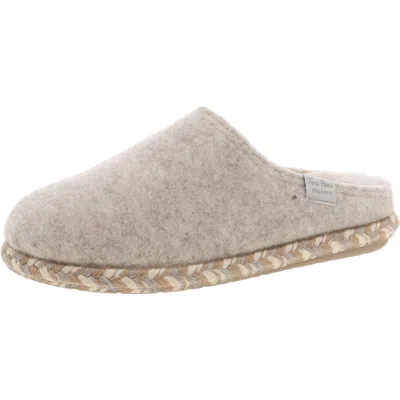 Toni Pons Womens Faux Fur Lined Wool Slide Slippers In Beige