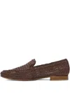 Toni Pons Woven Leather Loafers In Brown