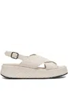 Toni Pons Woven Platform Sandals In White