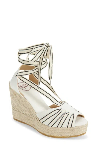 Toni Pons Wraparound Espadrille Wedge In Neutral
