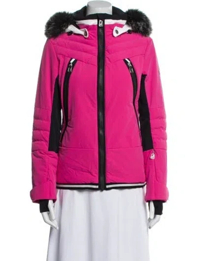 Pre-owned Toni Sailer Colorblock Pattern Jacket In Pink