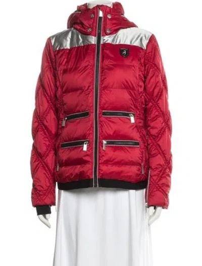 Pre-owned Toni Sailer Colorblock Pattern Jacket In Red