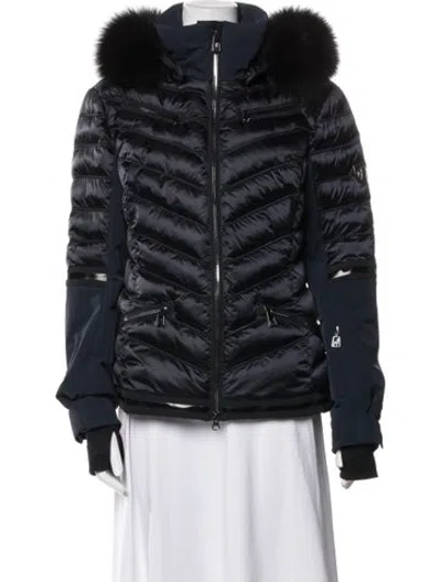 Pre-owned Toni Sailer Down Coat In Blue/green