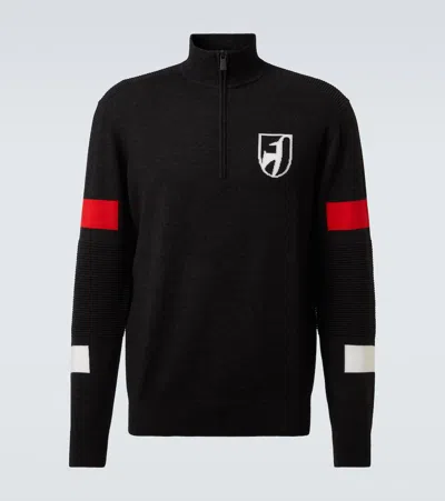 Toni Sailer Hupert Wool Half-zip Sweater In Gray