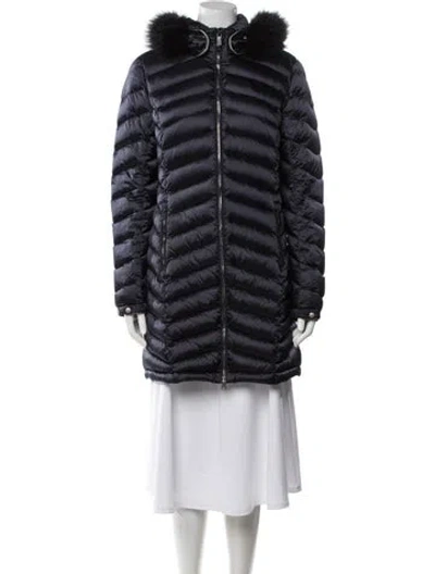 Pre-owned Toni Sailer Nylon Down Coat In Blue