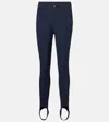 Toni Sailer Theodora Belted Stirrup Ski Pants In Blue