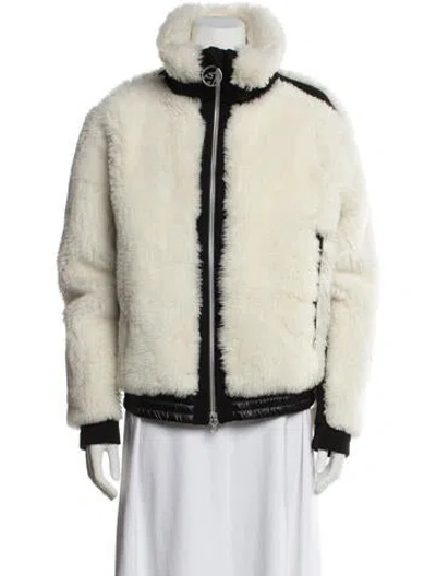 Pre-owned Toni Sailer Virgin Wool Bomber Jacket In Neutral