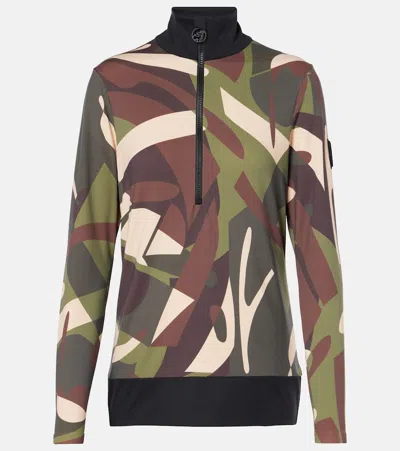 Toni Sailer Wieka Printed Jersey Ski Top In Green