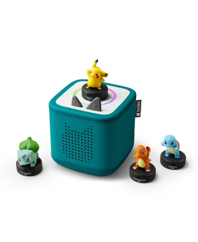 Tonies Toniebox 2 Pokemon Bundle Screen-free Interactive Audio Storybox 4-piece, Ages 5+ In Tropical Teal