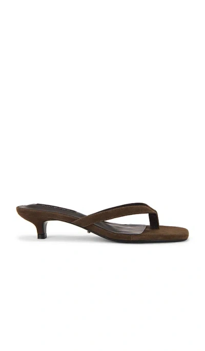 Tony Bianco Topaz Thong Heeled Sandals Espresso Suede In Brown