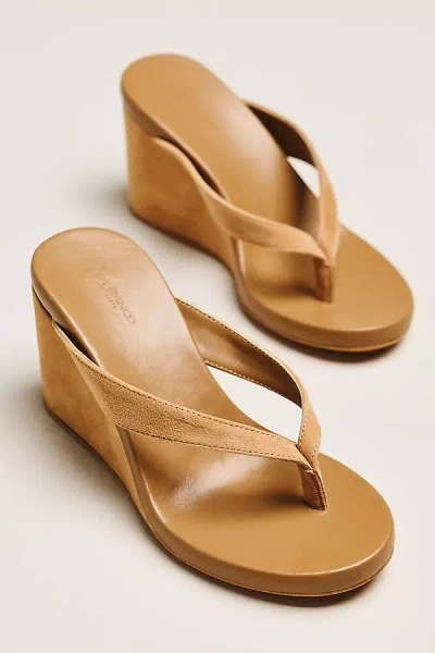 Tony Bianco Avanti Flip-flop Wedge Sandals In Neutral