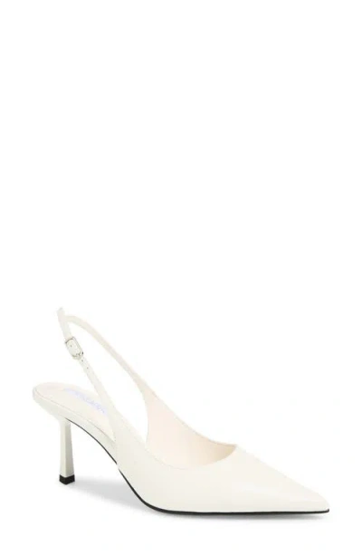 Tony Bianco Baz Pointed Toe Slingback Pump In White