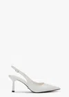 Tony Bianco Ginger Slingback Pump In White Hi Shine