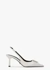 Tony Bianco Bertie Slingback Pump In White Hi Shine