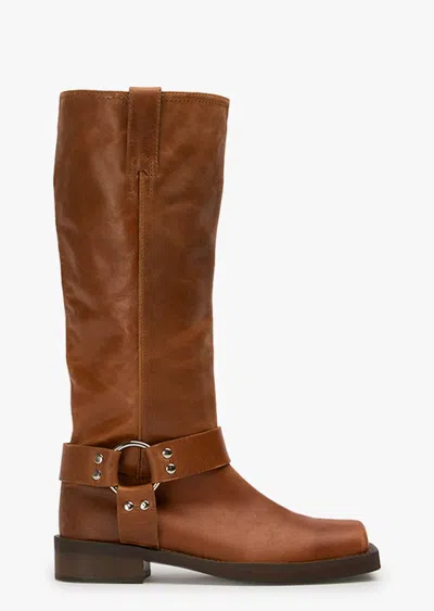 Tony Bianco Biker Boot In Cognac