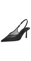 Tony Bianco Breeze Mesh Slingback Heels Black Nylon