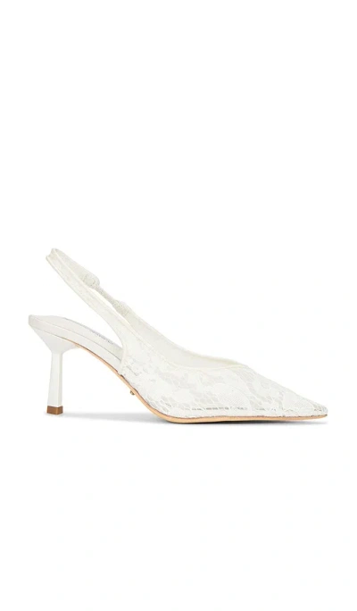 Tony Bianco Breeze Slingback Pointed Toe Pump In White