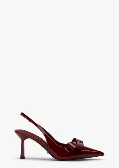 Tony Bianco Quill Slingback In Bordeaux Patent