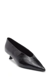 Tony Bianco Cherry Pointed Toe Kitten Heel Pump In Black