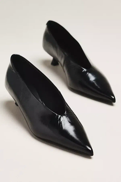 Tony Bianco Cherry Pointed Toe Kitten Heel Pump In Black