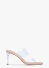 Tony Bianco Chicago Sandal In Clear Vinylite/skin Nappa